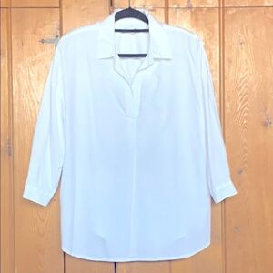 J. Jill White 3/4 Sleeve V-Neck Tunic
